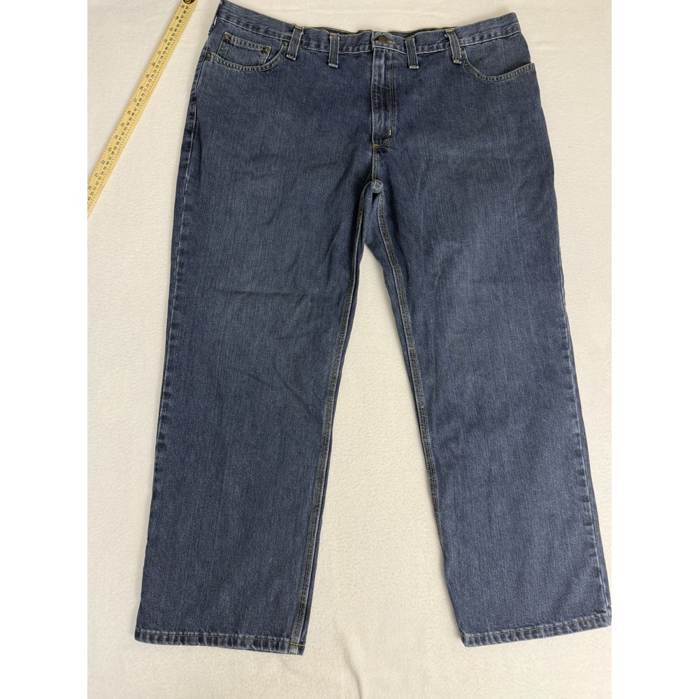 Carhartt Relaxed Fit Denim Jeans Mens 44x30 Medium Wash Blue Workwear